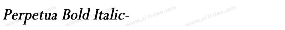 Perpetua Bold Italic字体转换